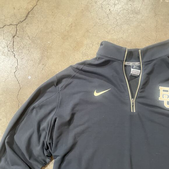 Baylor Bears Sweatshirt Men XL Black Nike Dri Fit NCAA - Picture 2 of 8